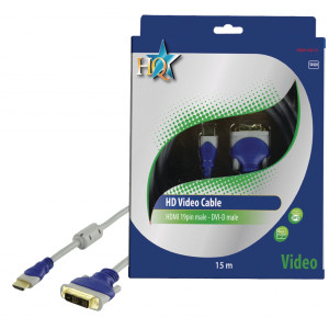 Standard audio/video-kabel HDMI hane 19p - DVI-D hane 15.0 m