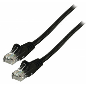 Patch kabel UTP CAT5e, 0,5 m, černý