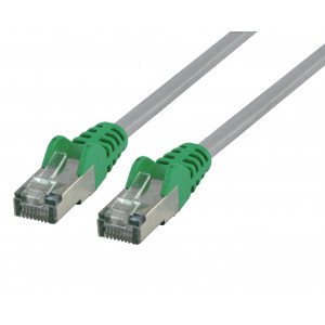Křížený síťový kabel FTP CAT 5e, 20 m, šedý/zelený