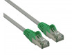 Křížený síťový kabel FTP CAT 6, 1 m, šedý/zelený