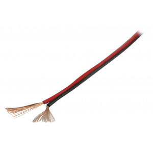 Černý/červený reproduktorový kabel 2x 0.35 mm² 100 m