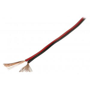 Černý/červený reproduktorový kabel 2x 0.50 mm² 100 m