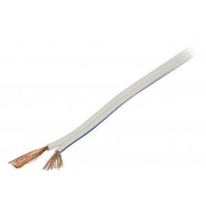 Bílý reproduktorový kabel 2x 0.75 mm² 100 m
