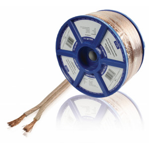 Transparentní reproduktorový kabel 2x 4.0 mm² 100 m