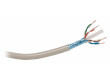 Síťový kabel s drátovými vodiči CAT6 F/UTP na cívce, 100,0 m, šedý