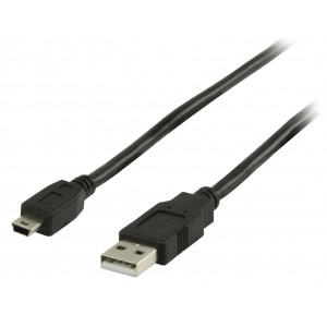 Kabel zástrčka USB 2.0 A – 5pinová zástrčka USB mini, 2,00 m