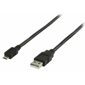 Kabel zástrčka USB 2.0 A – zástrčka USB micro B, 5,00 m