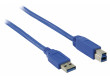 Kabel zástrčka USB 3.0 A – zástrčka USB B, 3,00 m