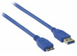 Kabel zástrčka USB 3.0 A – zástrčka USB micro B, 3,00 m