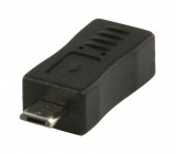Adaptér USB 2.0 so samičím konektorom USB mini B a samčím konektorom USB micro B