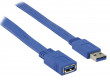 Plochý prodlužovací kabel zástrčka USB 3.0 A – zásuvka USB A, 2,00 m