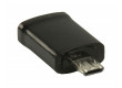 MHL redukce, 11-pin zástrčka USB micro B - 5-pin zásuvka USB micro B, černá