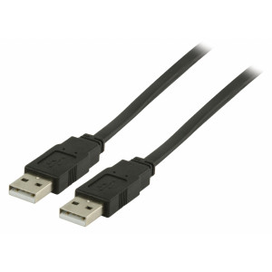 Plochý kabel zástrčka USB 2.0 A – zástrčka USB A, 1,00 m