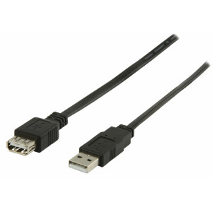 Plochý prodlužovací kabel Valueline, zástrčka USB