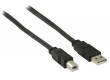 Plochý kabel zástrčka USB 2.0 A – zástrčka USB B, 1,00 m