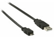 Plochý kabel zástrčka USB 2.0 A – zástrčka USB micro B, 1,00 m