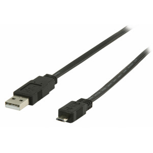 Plochý kabel zástrčka USB 2.0 A – zástrčka USB micro B, 2,00 m