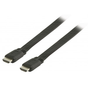 Plochý High Speed HDMI™ kabel s ethernetem a konektory HDMI™ – HDMI™, 1,00 m černý
