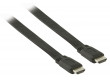 Plochý High Speed HDMI™ kabel s ethernetem a konektory HDMI™ – HDMI™, 1,00 m černý