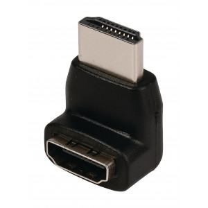 Adaptér HDMI s konektory 270° úhlový HDMI – HDMI vstup, černý