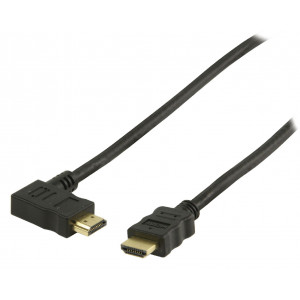High Speed HDMI™ kabel s ethernetem HDMI™ konektor - HDMI™ konektor úhlový levý 2.0 m černý