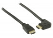 High Speed HDMI™ kabel s ethernetem HDMI™ konektor - HDMI™ konektor úhlový pravý 1.0 m černý