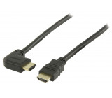 Vysokorychlostní HDMI kabel s úhlovým konektorem pravý 10.0 m černý