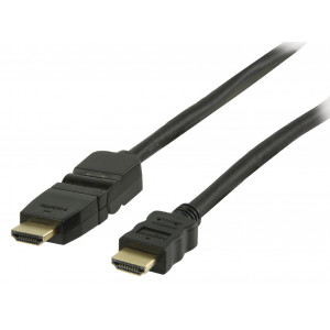 High Speed HDMI™ kabel s ethernetem HDMI™ konektor - HDMI™ konektor otočný 2.0 m černý