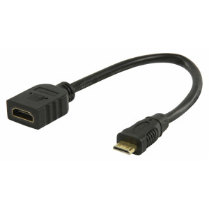 High Speed HDMI™ kabel s ethernetem a konektory HDMI™ mini vstup – HDMI™, 0,20 m černý