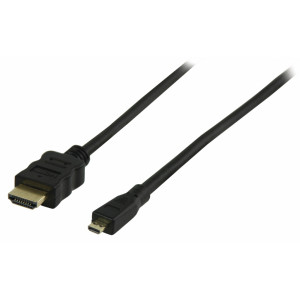 High Speed HDMI™ kabel s ethernetem a konektory HDMI™ – HDMI™ micro, 2,00 m černý