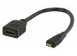 High Speed HDMI™ kabel s ethernetem a konektory HDMI™ micro – HDMI™ vstup, 0,20 m černý