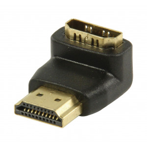 Adaptér HDMI™ s konektory 90° úhlový HDMI™ – HDMI™ vstup, černý