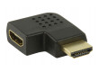 Adaptér HDMI™ s konektory HDMI™ úhlový levý – HDMI™ vstup, černý