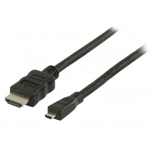 High Speed HDMI™ kabel s ethernetem a konektory HDMI™ – HDMI™ micro, 1,50 m černý
