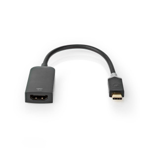 Nedis USB-C™ Kabel s Adaptérem | Type-C™ Zástrčka - HDMI™ Výstup | 0,2 m | Antracitový