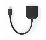 Nedis USB-C™ Kabel s Adaptérem | Type-C™ Zástrčka - VGA Zásuvka | 0,2 m | Černý