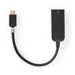 Nedis USB-C™ Kabel s Adaptérem | Type-C™ Zástrčka - RJ45 Zásuvka | 1 Gbit | 0,2 m | Antracitový