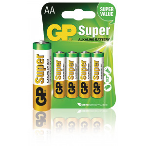 Battery alkaline AA/LR6 1.5 V Super 4-blister