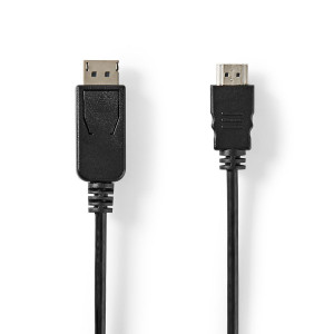 DisplayPort - HDMI™ Kabel | DisplayPort Zástrčka | HDMI™ Konektor | 2,0 m | Černý
