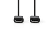 USB 3.2 Gen 2 Synchronizační a Nabíjecí Kabel | USB-C™ Zástrčka | USB-C™ Zástrčka | 1,0 m | Černý