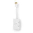 DisplayPort Víceportový Kabel s Adaptérem | DisplayPort Zástrčka - VGA Zásuvka + DVI-D 24+1kolíková Zásuvka + HDMI™ 2.0 Výstup | 0,2 m | Bílý