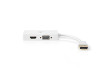 DisplayPort Víceportový Kabel s Adaptérem | DisplayPort Zástrčka - VGA Zásuvka + DVI-D 24+1kolíková Zásuvka + HDMI™ 2.0 Výstup | 0,2 m | Bílý