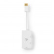 DisplayPort Víceportový Kabel s Adaptérem | DisplayPort Zástrčka - VGA Zásuvka + DVI-D 24+1kolíková Zásuvka + HDMI™ 2.0 Výstup | 0,2 m | Bílý