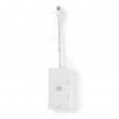 Mini DisplayPort Víceportový Kabel s Adaptérem | Mini DisplayPort Zástrčka - VGA Zásuvka + DVI-D 24+1kolíková Zásuvka + HDMI™ 2.0 Výstup | 0,2 m | Bílý