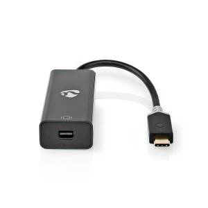 USB Adaptér | USB 3.2 Gen 1 | USB Typ-C ™ Zástrčka | Mini DisplayPort | 0.20 m | Kulatý | Pozlacené | PVC | Antracitová | Box s Okénkem