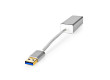 adaptér USB | USB 3.2 Gen 1 | USB Typ-A | RJ45 Zásuvka | Pozlacené | Přímý | 0.20 m | Kulatý | Nylon / Opletený | Hliník | Stříbrná | Box s Okénkem