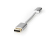 Displayport kabel | DisplayPort Zástrčka | Výstup HDMI™ | 4K@60Hz | Pozlacené | 0.20 m | Kulatý | Opletený | Stříbrná | Box s Okénkem
