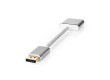 Displayport kabel | DisplayPort Zástrčka | DVI-D 24+1 Zásuvka | 1080p | Pozlacené | 0.20 m | Kulatý | Opletený | Stříbrná | Box s Okénkem