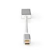Mini DisplayPort kabel | DisplayPort 1.2 | Mini DisplayPort Zástrčka | DisplayPort Zástrčka | 21.6 Gbps | Pozlacené | 0.20 m | Kulatý | Opletený | Stříbrná | Box s Okénkem