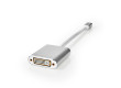 Mini DisplayPort kabel | DisplayPort 1.2 | Mini DisplayPort Zástrčka | DVI-D 24+1 Zásuvka | 21.6 Gbps | Pozlacené | 0.20 m | Kulatý | Opletený | Stříbrná | Box s Okénkem